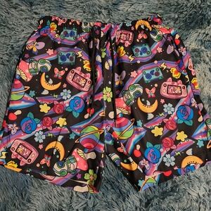 Colorful Graphic Print Shorts